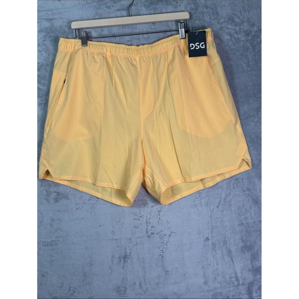 NWT New DSG Melon Yellow Athletic Mens Agility Shorts Size XXL